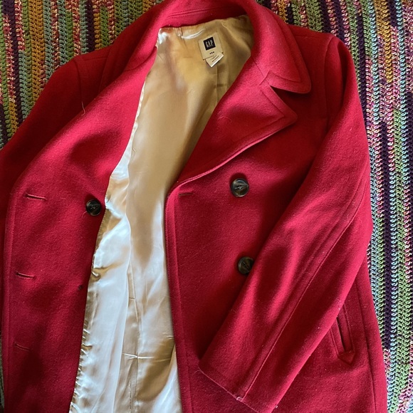 Gap Red Wool Peacoat - Picture 2 of 2